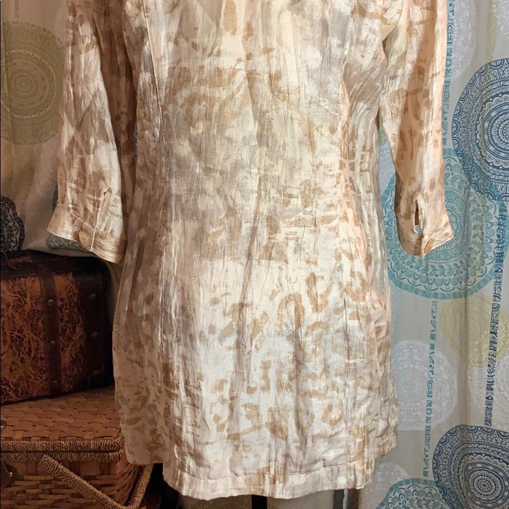 3/$20 Leopard print Simon chang shirt jacket - Picture 7 of 8